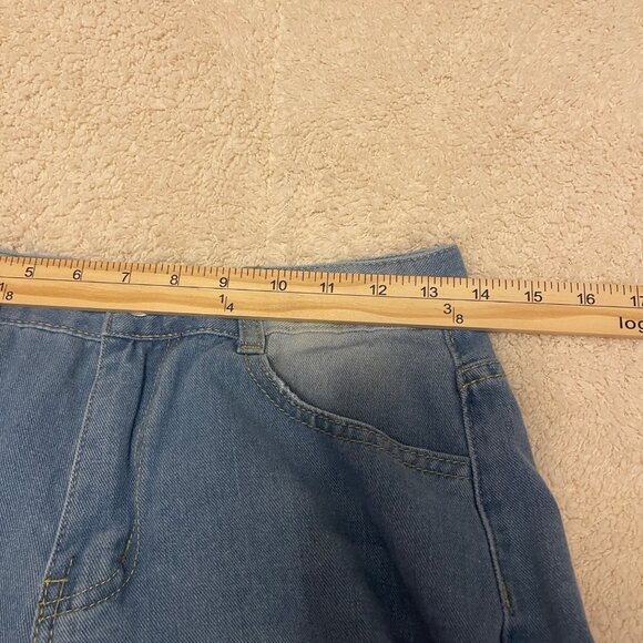 Distressed Blue Wide-Leg Denim Jeans‎ Medium Size - Picture 7 of 14